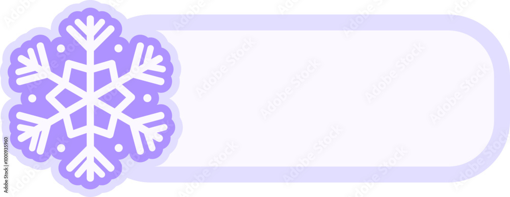 Fototapeta premium snowflake tag frame