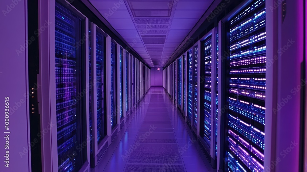 a futuristic data storage facility with rows of servers and data racks, showcasing the infrastructure behind modern digital storage. a futuristic data storage facility with rows of servers and data racks, showcasing the infrastructure behind modern digital storage.