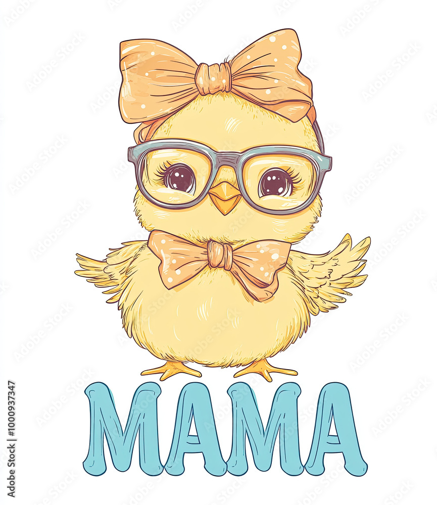 Fototapeta premium Beautiful Chick Logo, Baby Animal Design for Your Corporate and Business Graphic Resource or Creative Project, Ai Generative