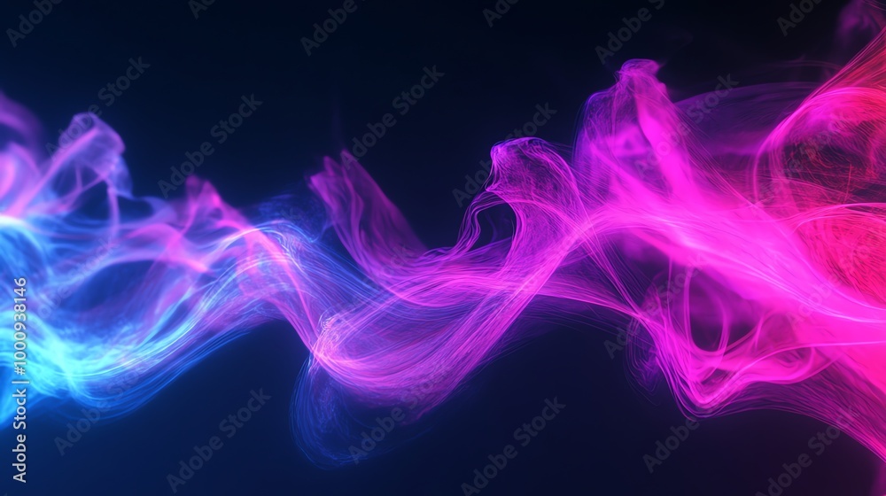 Abstract colorful smoke swirls against a black background. Abstract colorful smoke swirls against a black background.