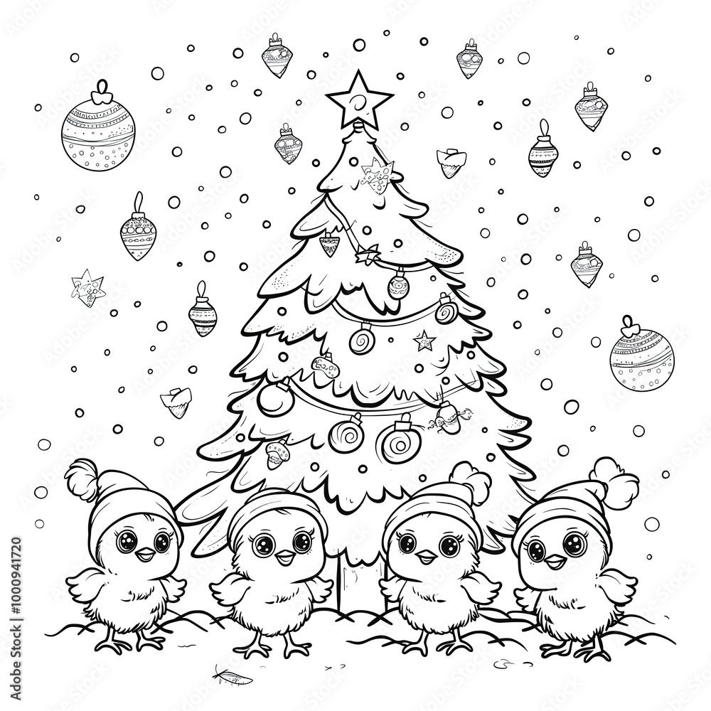 Beautiful Chick Coloring Page, Baby Animal Colouring Design for Your Corporate Books and Business Graphic Resource or Creative Project, Ai Generative Beautiful Chick Coloring Page, Baby Animal Colouring Design for Your Corporate Books and Business Graphic Resource or Creative Project, Ai Generative