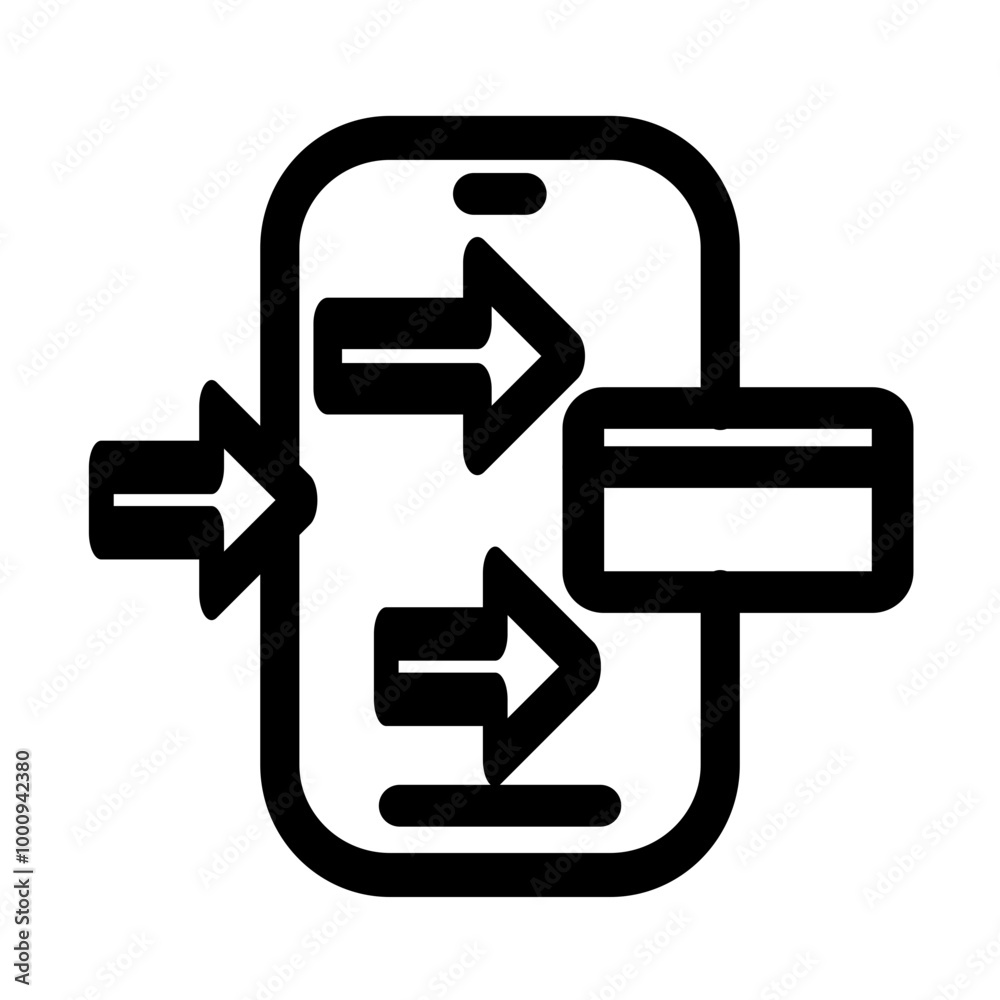Banking and Finance mobile payment - clean and modern icon Banking and Finance mobile payment - clean and modern icon