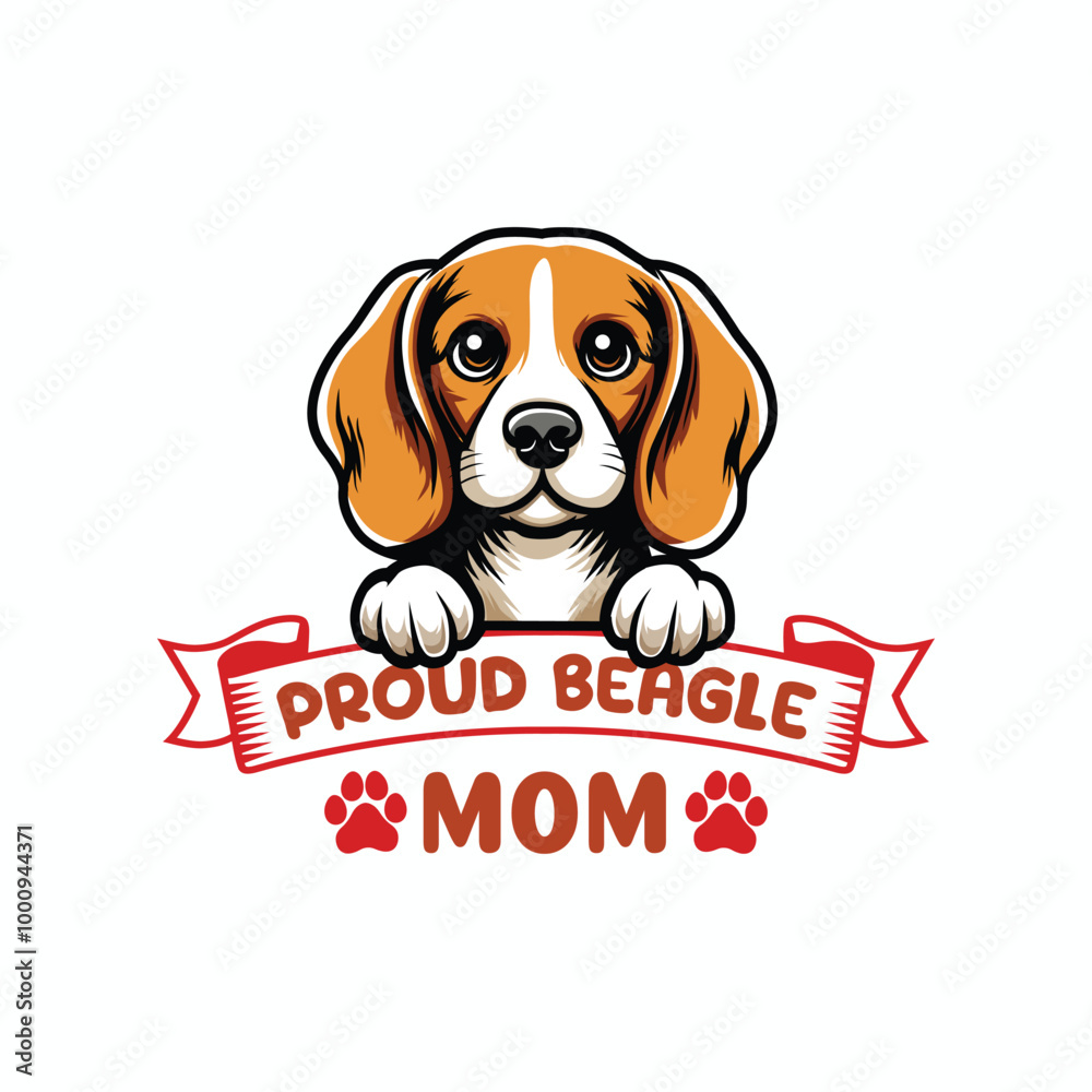 Proud Beagle Mom - Typography T-Shirt Design Vector - Beagle Dog illustration Proud Beagle Mom - Typography T-Shirt Design Vector - Beagle Dog illustration