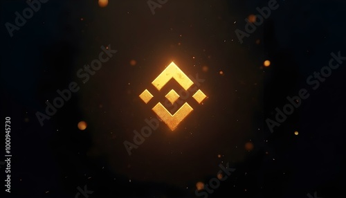 Cryptocurrency crypto Binance BNB logo photo