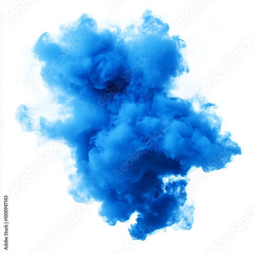 blue splash isolated on white