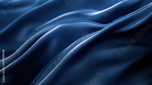 Wallpaper Mural Smooth Blue Fabric Texture with Soft Waves Torontodigital.ca