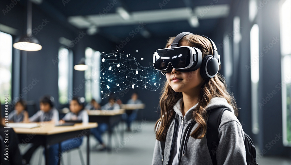 Student Using VR Headset Student Using VR Headset