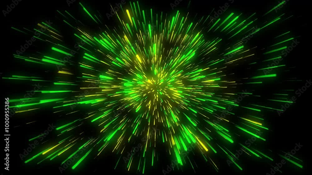 Abstract glowing warp speed line animation background. Abstract glowing warp speed line animation background.