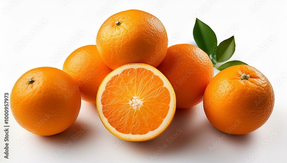 oranges on a white background oranges on a white background