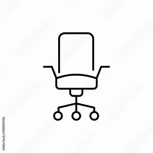 chair furniture icon sign vector