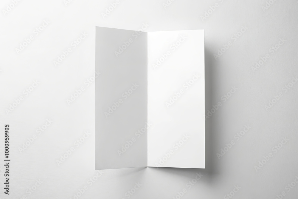 Blank Folded Paper Card Mockup. Blank Folded Paper Card Mockup.