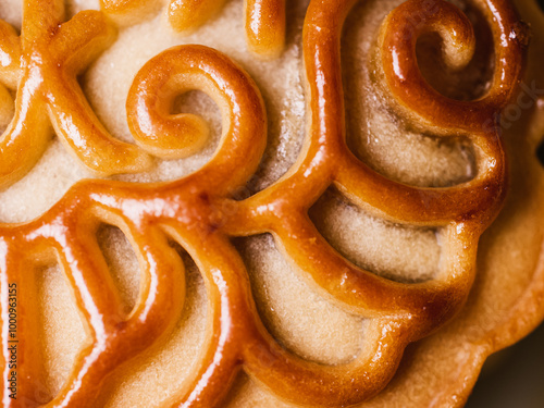 Close up of a mooncake