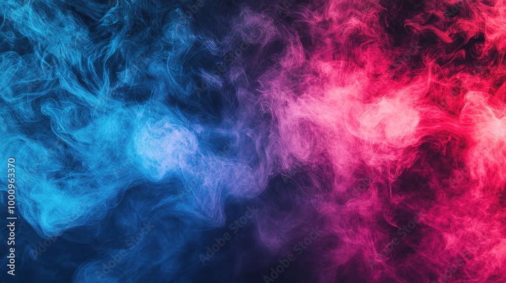 Colorful Smoke Swirls in Blue and Pink Hues Colorful Smoke Swirls in Blue and Pink Hues