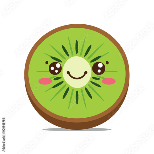 Kiwi Cute Cartoon Fruit Fresh Animation Kawaii Healthy Character
