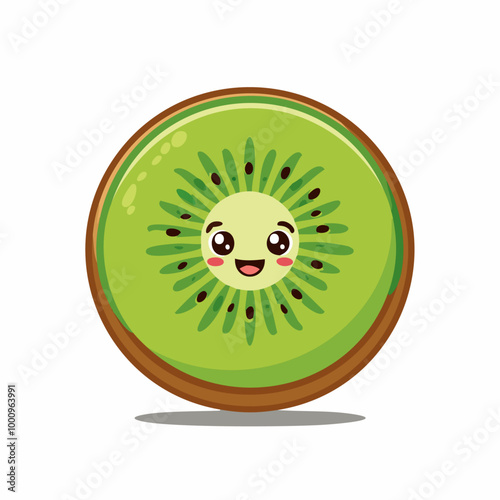 Kiwi Cute Cartoon Fruit Fresh Animation Kawaii Healthy Character
