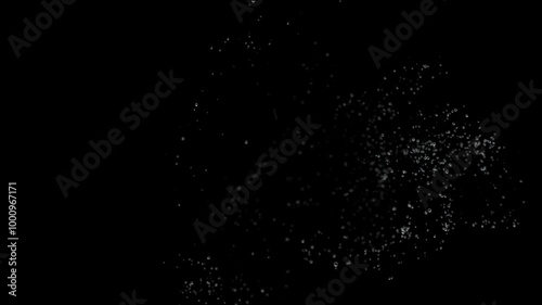 soap bubble pop burst explosion over dark black screen, with 4k colorful motion background, ready for compositing, isolated on black
