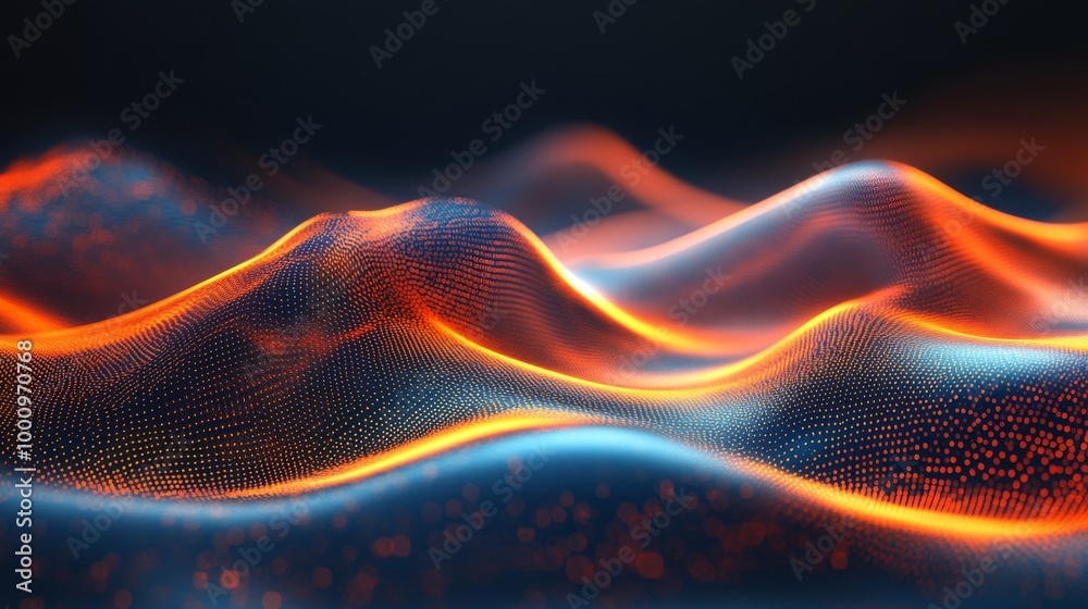 Fototapeta premium Digital Waves Abstract Art