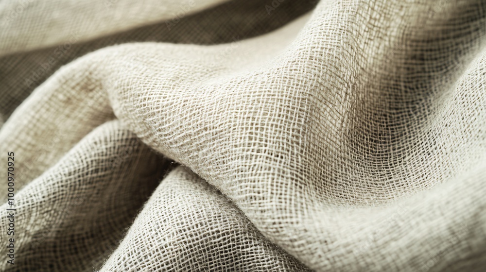 Close up of beige burlap fabric. Close up of beige burlap fabric.