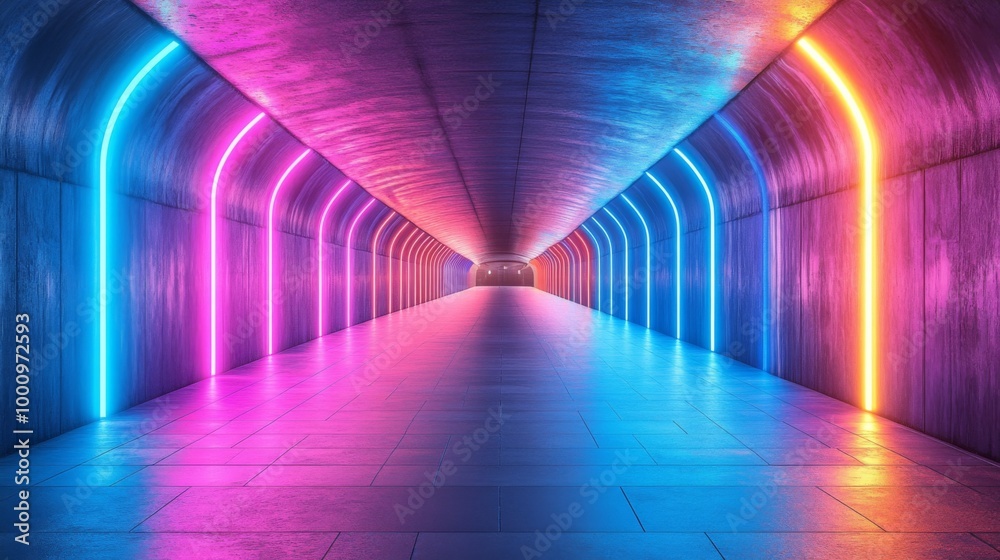 Futuristic Neon Tunnel Futuristic Neon Tunnel