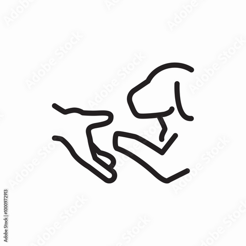 extend paw icon sign vector