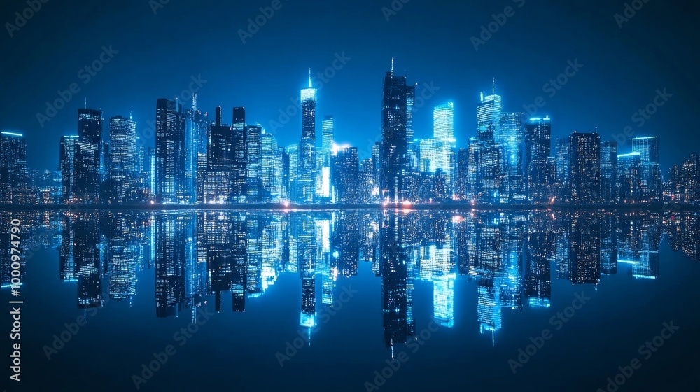 blue city skyline blue city skyline