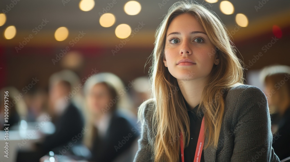 Young Professional Woman at Conference Young Professional Woman at Conference
