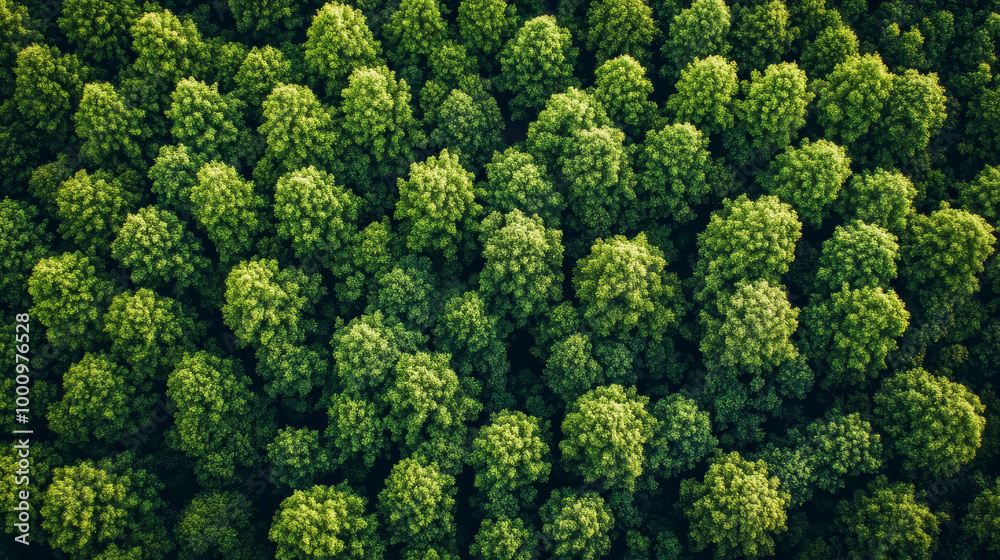 Aerial view of lush green forest showcasing dense tree canopies, symbolizing natures beauty and importance of reforestation efforts Aerial view of lush green forest showcasing dense tree canopies, symbolizing natures beauty and importance of reforestation efforts