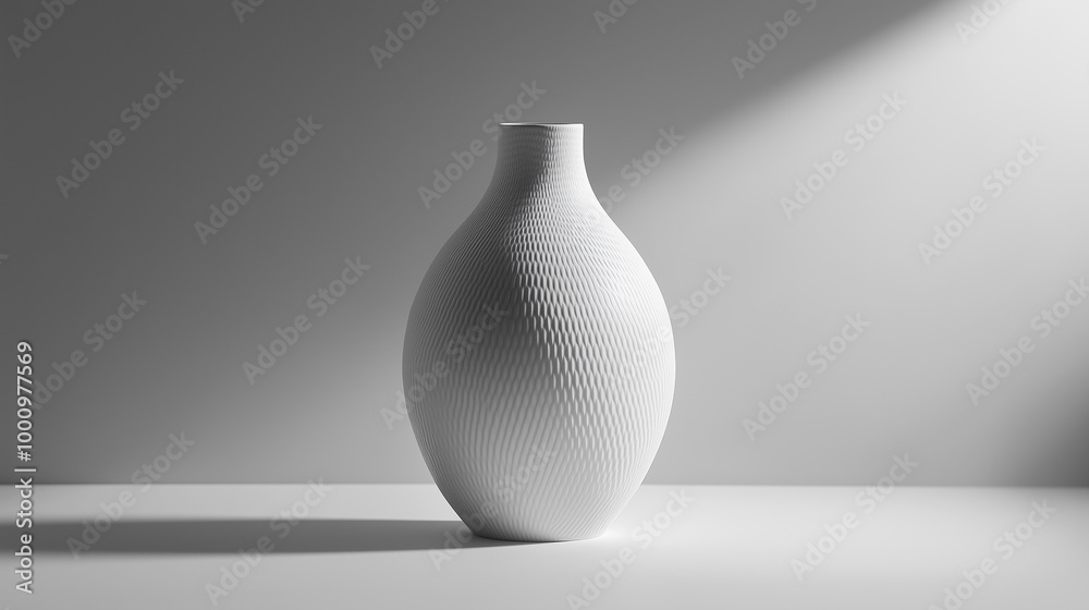Minimalist Display of White Ceramic Vase with Patterns
Minimalist Display of White Ceramic Vase with Patterns