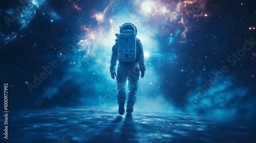 Astronaut Exploring Cosmic Frontier