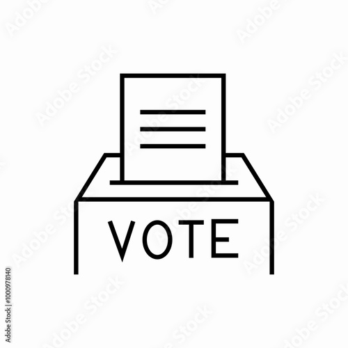 vote box icon sign vector