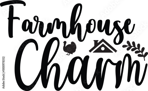 Farmhouse Typography SVG Vector Design, farmhouse t-shirt Design, vector illustration.