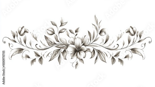 Wallpaper Mural Elegant Floral Decoration Torontodigital.ca