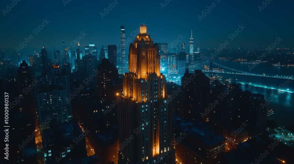 Obraz premium New York City Skyline at Night