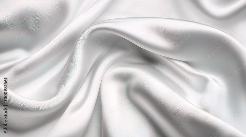 Obraz premium Smooth White Satin Fabric Background Texture