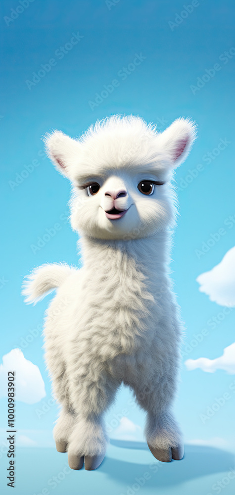 Beautiful Wallpaper with a Llama Design, Ideal Alpaca Poster or Graphic Resource for Creative Project, Ai Generative Beautiful Wallpaper with a Llama Design, Ideal Alpaca Poster or Graphic Resource for Creative Project, Ai Generative