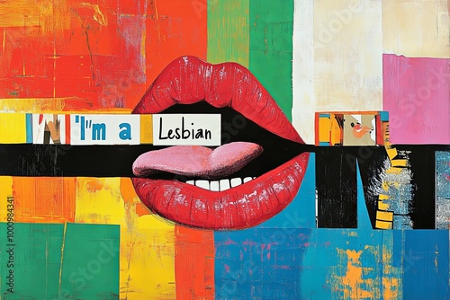 National coming out day collage rainbow