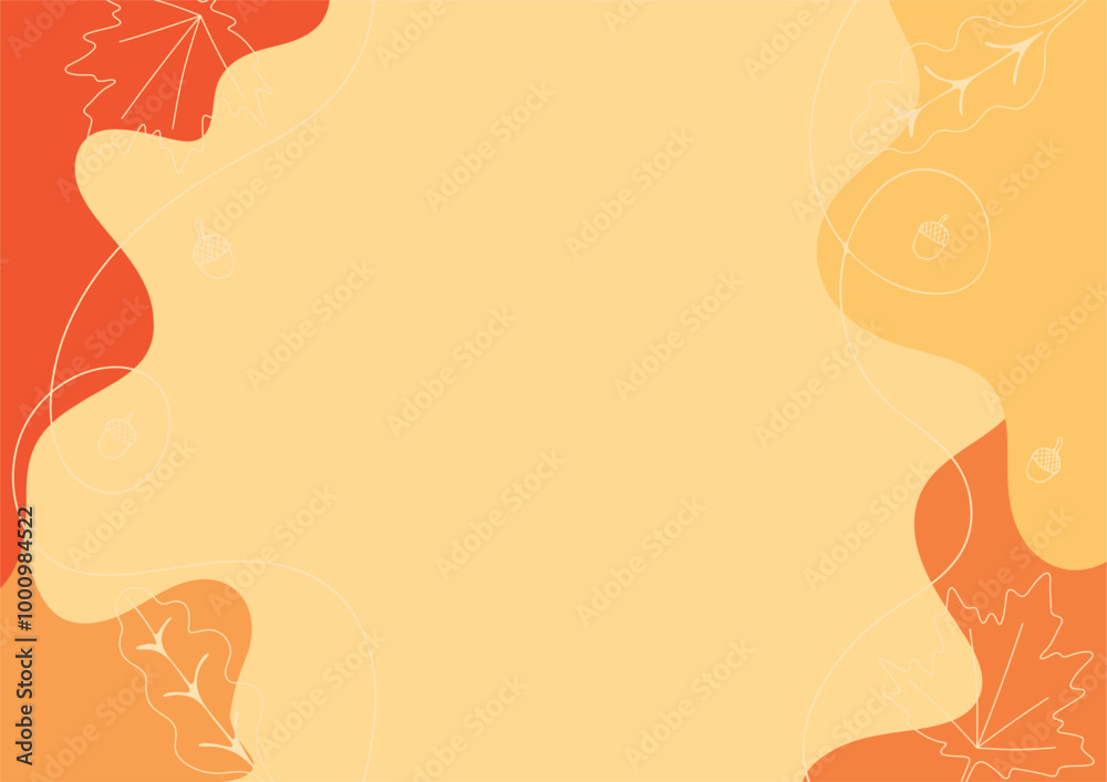 abstract organic shape background autumn season theme vector illustration nature wallpaper template abstract organic shape background autumn season theme vector illustration nature wallpaper template