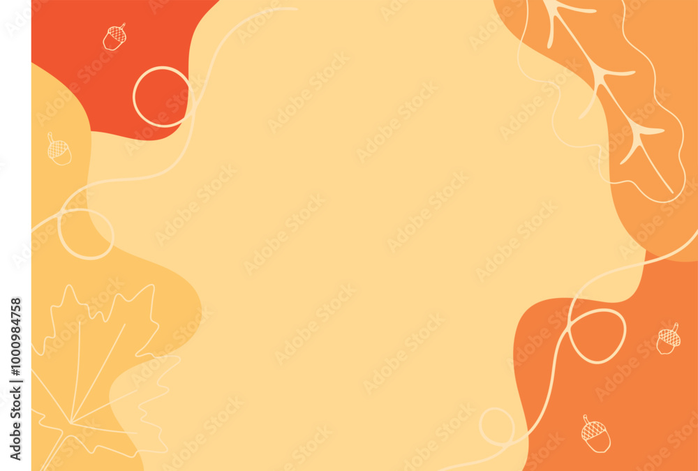 abstract organic shape background autumn season theme vector illustration nature wallpaper template abstract organic shape background autumn season theme vector illustration nature wallpaper template