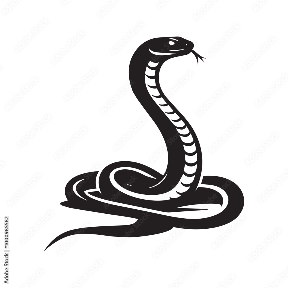 Snake Vector illustration in black and white - Snake Reptile silhouette Design
Snake Vector illustration in black and white - Snake Reptile silhouette Design