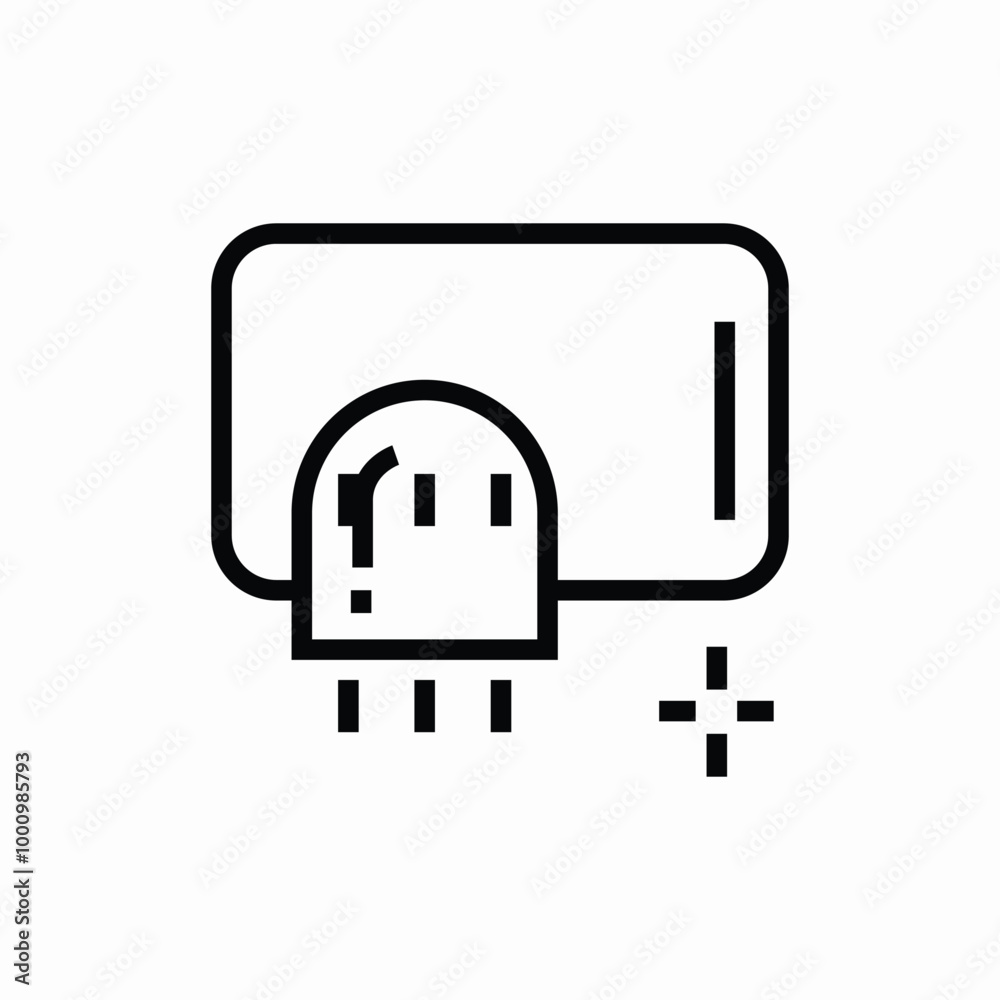 automatic hand dryer icon sign vector automatic hand dryer icon sign vector