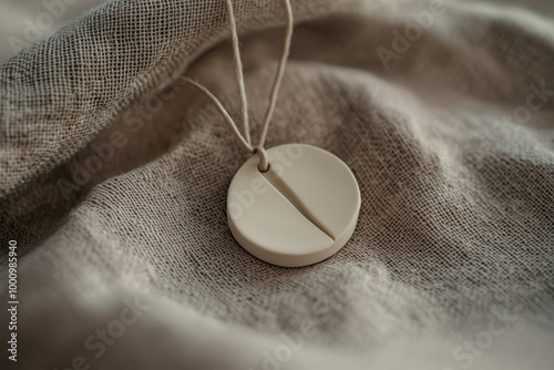 Handmade pendant made of polymer clay photo