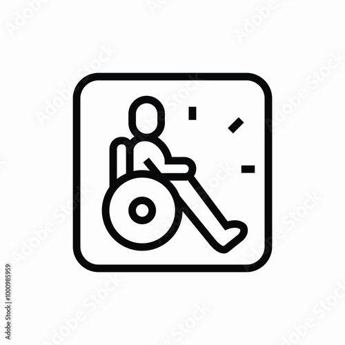 handicapped patient icon sign vector