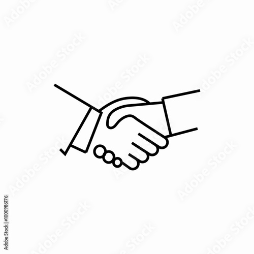 respect handshake icon sign vector