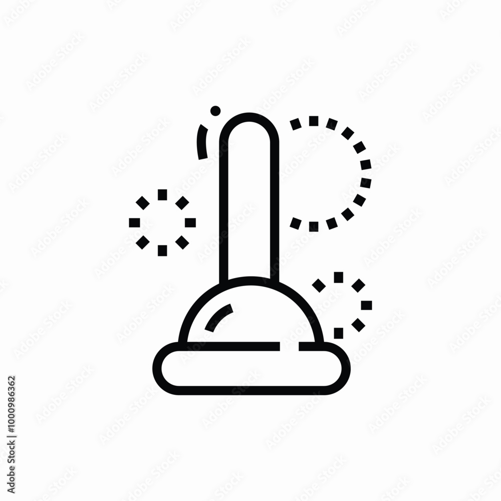 toilet plunger icon sign vector