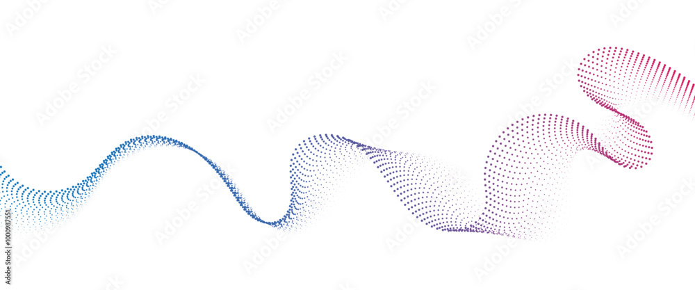 Flowing Dot Wave halftone gradient pattern on transparent background Flowing Dot Wave halftone gradient pattern on transparent background