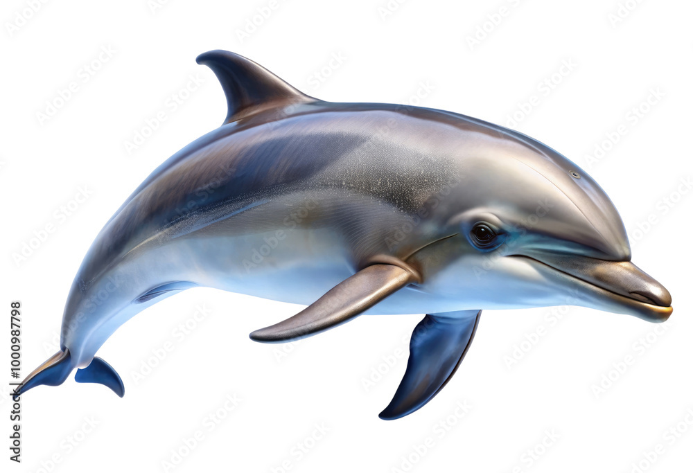 Obraz premium Dolphin figure isolated with transparent background.