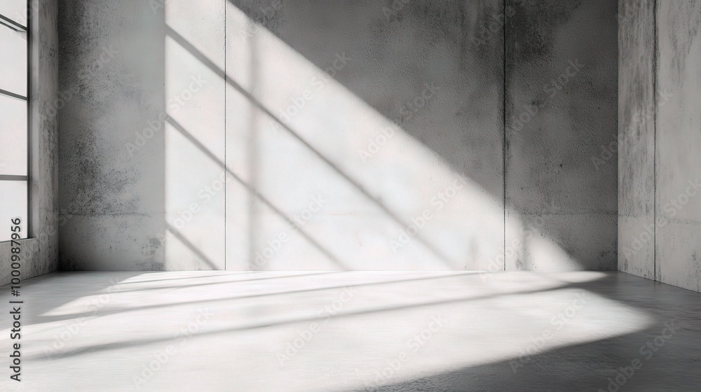 Minimalist Room with Light and Shadow Effects Minimalist Room with Light and Shadow Effects