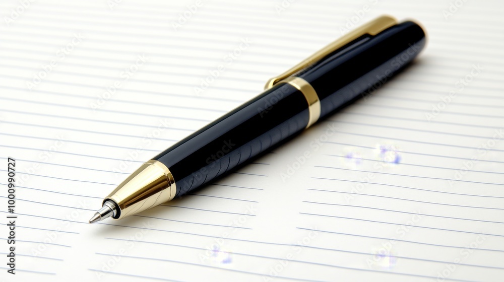 Blank Notepaper with a Pen Ready for New Business Ideas Blank Notepaper with a Pen Ready for New Business Ideas