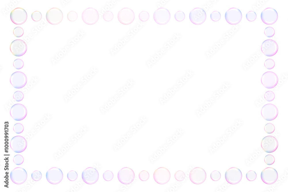 Rectangle shaped soap bubble frame design element Rectangle shaped soap bubble frame design element