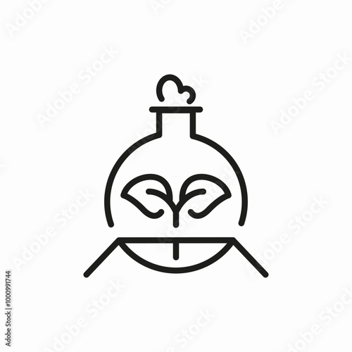 herb flask icon sign vector